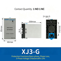 Relais de protection de phase triphasé Chint XJ3-G XJ3-D 240V DPDT 5A, protection contre la séquence de phase, la surtension et la sous-tension, montage sur rail DIN