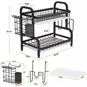 High Quality <b>Dish</b> <b>Rack</b> Drain Stainless Steel 2/3 Layer Drainer Kitchen Storage <b>Dish</b> <b>Rack</b> - Product Image 4