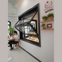Fenêtre résidentielle en aluminium pliable empilée en verre avec double ouverture verticale Low-E pour maison et villa