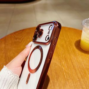 Nuova copertura trasparente in TPU elettrolitica <span class=keywords><strong>magnetica</strong></span> senza fili carica custodia per telefono antiurto per <span class=keywords><strong>iPhone</strong></span> 17 Pro Max 17 Air 16 Pro 15 <span class=keywords><strong>14</strong></span> - Product Image 4