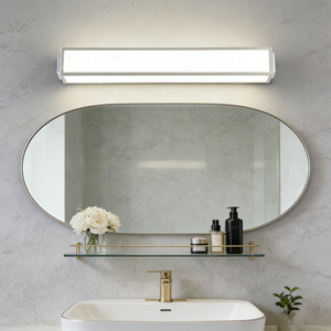 Applique murale LED moderne en aluminium, abat-jour rectangulaire blanc, lumière du jour 5000K, pour salle de bain, montage en surface, 120lm/w CRI80 - Product Image 6
