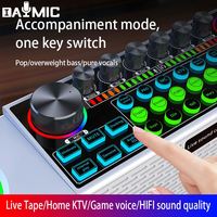 Équipement Pro studio maison famille KTV studio moniteur karaoké haut-parleur carte son avec Double Microphone sans fil ktv live