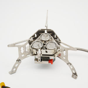 Réchaud de camping portable multi-brûleurs pliable, flamme réglable, en acier inoxydable, pour essence, kérosène et autres combustibles liquides - Product Image 1