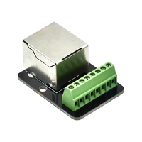 Masque de soudure noir RJ45, connecteur femelle simple vers bornier à pas de 2,54 mm, carte de dérivation Ethernet RJ45