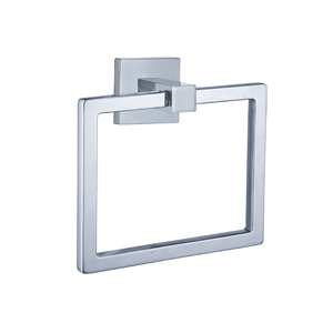 Moderno Anillo de Toalla Curvo de Acero Inoxidable con Base Redonda de Aleación de Zinc, Montado en la Pared, con 1 Año de Garantía para Baño - Product Image 6