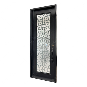 Puerta de Entrada Doble de Hierro Forjado de Diseño Americano de Lujo, Puerta de Jardín de Hierro de Alta Calidad y Económica - Product Image 1
