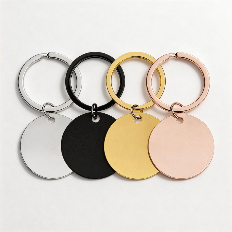 Stainless Steel Blank Style Keychain with