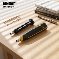 Manche de tournevis en acier 16-en-1 JM-8197 avec jeu de 14 embouts noir et violet – Outil ergonomique de réparation électronique de précision DIY OEM