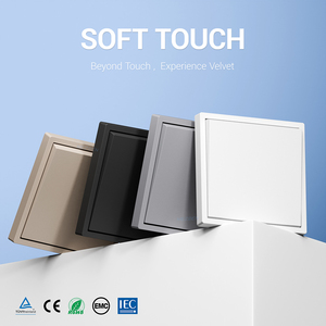 Interruptor de pared eléctrico de una vía y una sola placa, 10A 250V, con acabado mate suave al tacto, interruptores de luz clásicos individuales para el hogar - Product Image 3