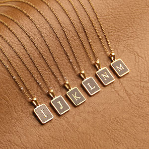 En gros Personnalisé En Acier Inoxydable Lettres Initiales Pendentif Collier <span class=keywords><strong>pour</strong></span> Femmes Classique <span class=keywords><strong>Bijoux</strong></span> En Aci Inoxyd Accessoires <span class=keywords><strong>Bijoux</strong></span> - Product Image 4