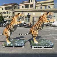 Statue de tigre réaliste grandeur nature en résine, prix bas, directement de l'usine, grande statue de tigre d'extérieur, décoration intérieure, sculpture animale