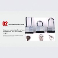 Cadenas américain multicouche à plusieurs niveaux, 45 cm de large, en acier A3, avec serrure à came