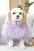 INS – pull de luxe pour chien, Style Dowager, pour animaux de compagnie, automne et hiver, chaud, fourrure pour chien, dame, luxe, chat, chien