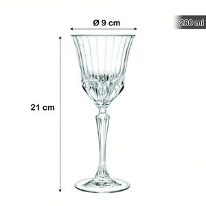 Set di 6 Calici da Vino in Cristallo Adagio 28cl - Eleganti e Brillanti Bicchieri da Cocktail per Ristorante, Vino e Champagne - Product Image 5