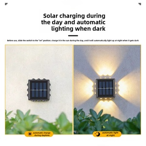 Applique Murale LED Solaire Carrée Étanche à Intensité Variable, Double Température de Couleur (2700K/5000K), Longue Durée de Vie pour l'Extérieur - Product Image 3