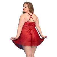 Haute qualité grande taille Secy nouveauté une pièce chaude Sexy dentelle haute Sexy nuisette Lingerie robe ensemble pour les femmes imposantes