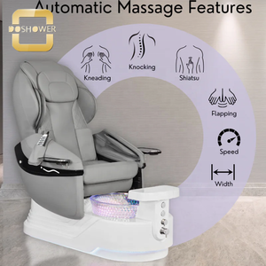 Controlador de Asiento para Técnico con Lavabo de Cristal de Diamante para Masaje Corporal Completo con Parchment, Paquete de Silla de Pedicura para Spa - Product Image 4