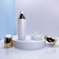 Vente en gros de flacons cosmétiques en verre de luxe personnalisés, blanc, noir, or, volume 5 ml, sérum pour la peau, lotion, crème pour le visage