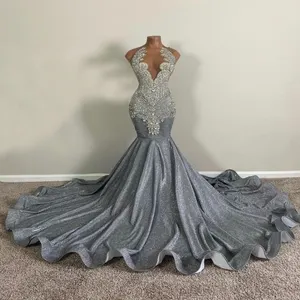 Evening Gowns For Women Dress Long Royal Blue Sexy Rhinestone Bodice Applique Dresses Luxury Green Prom Dresses