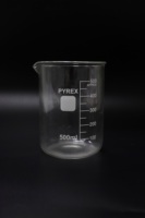 Bécher gradué en verre borosilicaté transparent de laboratoire, 25 ml à 10 000 ml, à faible profil, avec ligne de graduation