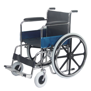 Silla de ruedas plegable manual de acero, económica, ligera, para el cuidado de la salud - Product Image 5