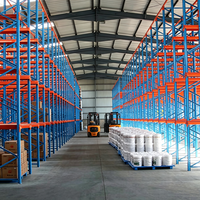 Système de rayonnages industriels robustes en acier sur mesure pour le stockage de marchandises palettisées
