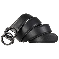 Nouvelle usine de mode Logo personnalisé anneau en D métal boucle automatique ceinture à cliquet ceinture en cuir véritable pour les femmes
