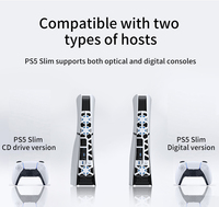 Ventilateur de refroidissement externe silencieux pour console Slim avec port de passage intégré et construction en plastique