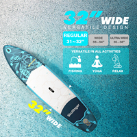 Skatinger - Planche à pagaie gonflable double action bleue de haute qualité, accessoire de surf et de paddleboard, pompe manuelle