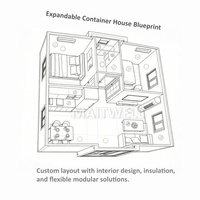 Casa Contenedor Expandible Moderna, Mini Casa Prefabricada, Diseño Listo para Usar con Instalación Rápida y Bajo Costo de Mano de Obra