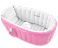 Inflatable Baby Bathtub Mini Portable Toddler Inflatable Bathtub Non Slip Infant Shower Basin for Kids Bath Best Gift