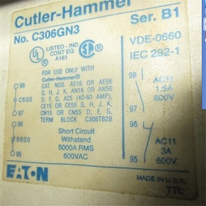 เบรกเกอร์วงจร Cutler-Hammer AN16DN0 27 แอมป์ ขนาด Nema 1 สำหรับใช้งานกับสวิตช์ - Product Image 2