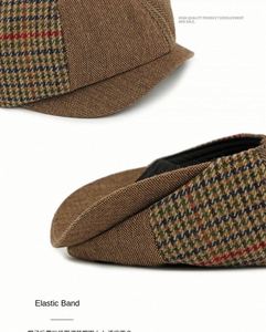 Gorra Newsboy a Rayas para Hombre y Mujer, Estilo Retro Otoño Invierno, Boina a Cuadros - Product Image 5