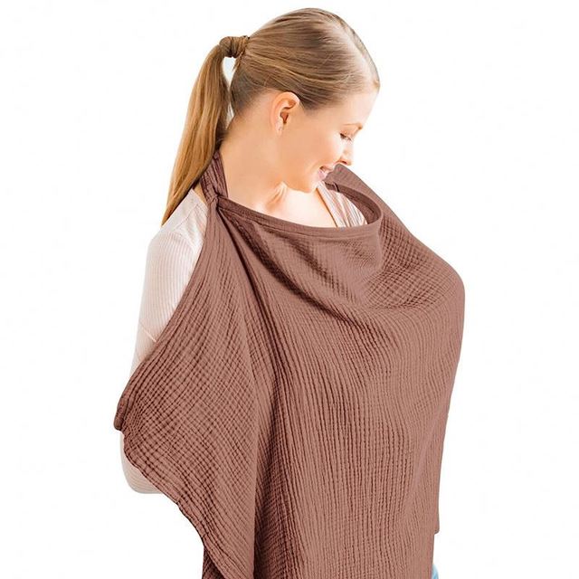Multi-Function Baby Breastfeeding Privacy Nursing Covers Cotton Newborn Baby Feeding Muslin Nursing Cover