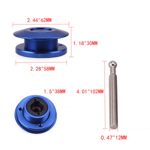 CRASTP Serrures de capot en aluminium 62 mm à dégagement rapide pour modification automobile bleu - Product Image 4