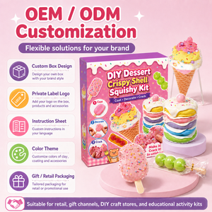 Kit de Bricolage pour Coques Croustillantes de Desserts, Revêtement en Cire, Jouet Anti-Stress à Remontée Lente, Ensemble Créatif à Presser pour Enfants 8+, Cadeau Personnalisé OEM - Product Image 5