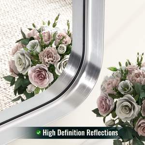 Espejo de baño LED enmarcado de 30x18 pulgadas retroiluminado y con luz frontal, ideal para maquillaje diario y rutinas de afeitado - Product Image 5