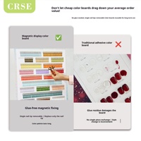 Présentoir magnétique en acrylique pour nuancier de couleurs d'ongles, 240-300 couleurs, livre d'échantillons amovible avec support en bois pour salon de manucure