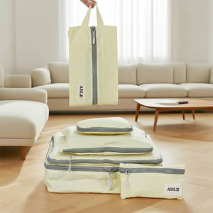 Ensemble organisateur <span class=keywords><strong>de</strong></span> <span class=keywords><strong>voyage</strong></span> en nylon léger <span class=keywords><strong>de</strong></span> grande capacité pochettes <span class=keywords><strong>de</strong></span> rangement multi-tailles avec fermeture à glissière cubes d'emballage pratiques - Product Image 3