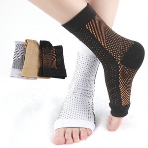 Chaussettes de compression unisexe à bout ouvert avec soutien de la cheville, respirantes, à soutien de la voûte plantaire, pour le sport, la course, la marche et la récupération - Product Image 5