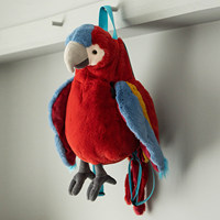 Sac à dos en peluche perroquet réaliste et exquis, rembourrage en coton PP de qualité supérieure