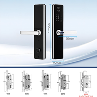 Tuya Smart WiFi-compatibele deurvergrendeling IP65 waterdicht 304 roestvrij staal vingerafdruk RFID wachtwoord app-besturing buiten groothandel