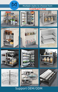 Panier de cuisine en aluminium XM, élévateur haut-bas, design moderne, multifonction, écologique, séparateurs mobiles, élévateur d'armoire de cuisine - Product Image 6