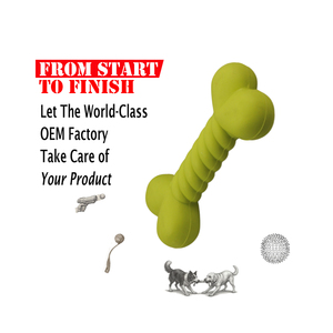 Eco Friendly Pet Toys Custom Flavor Logo Dog Toy Twirled Shaped Chewing Bone for Dogs Luxury Classic Spiral Silicone TPR Dental - Product Image 1