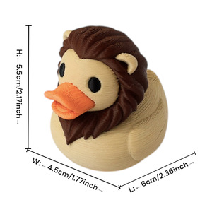 Juguete <span class=keywords><strong>de</strong></span> Pato León Impreso en 3D <span class=keywords><strong>de</strong></span> Vashine, Regalo para Niños, Juguetes Creativos y Divertidos, Decoración del Hogar, Material Ecológico PLA, Juguetes 3D - Product Image 2