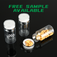120ml vente en gros personnalisé Transparent vide complément alimentaire capsule conteneur en plastique bouteilles pour animaux de compagnie avec bouchon à vis