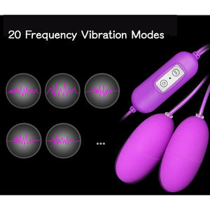 Sessiz su geçirmez silikon çift yumurta vibratör elektrikli japon lezbiyen seks oyuncakları - Product Image 3