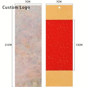 Marcapáginas Rectangulares Elegantes de Papel con Borla, Hechos a Medida para Regalos Empresariales - Product Image 6
