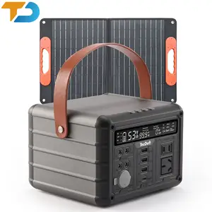 TecDeft-Générateur de panneau solaire pour le camping, 110V, 220V, batterie de secours au lithium pour l'extérieur et la maison