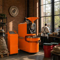 Machine à torréfier le café à air chaud électrique et à gaz entièrement automatique avec tambour en acier inoxydable pour usage commercial